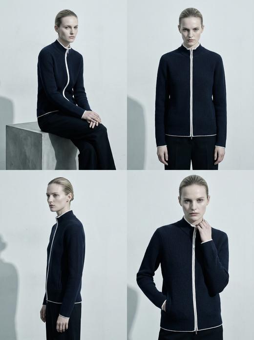 KINGDEER/KD春秋休闲针织半高领拉链开衫羊绒衫L805942经典基本款/气质款鹿王 商品图5