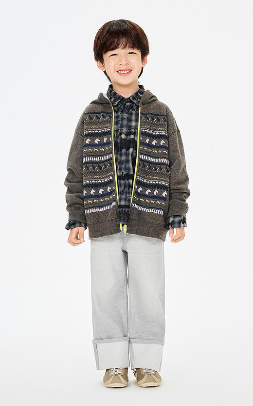 jnby  26年春款  连帽开襟卫衣  1Q1412580 商品图0