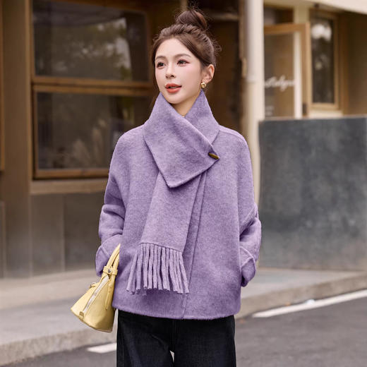 时尚显瘦气质双面羊绒大衣，韩系气质羊毛呢外套HR-DLAIMI8639 商品图0