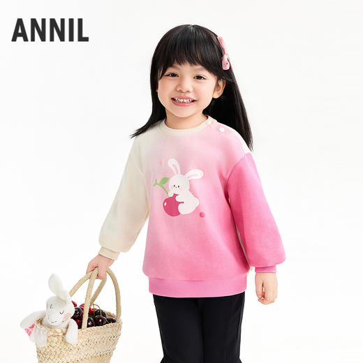 【实体店同款】女童圆领长袖卫衣春季新款安奈儿童装XG611052 商品图2
