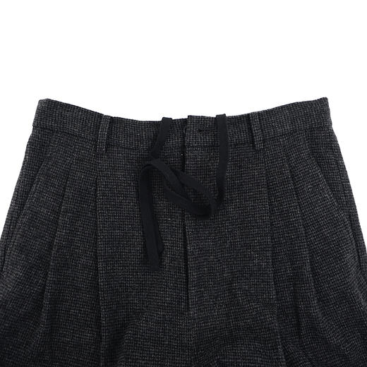 YOKO SAKAMOTO DOUBLE PLEATED CROPPED 羊毛羊绒混纺阔腿裤 商品图3