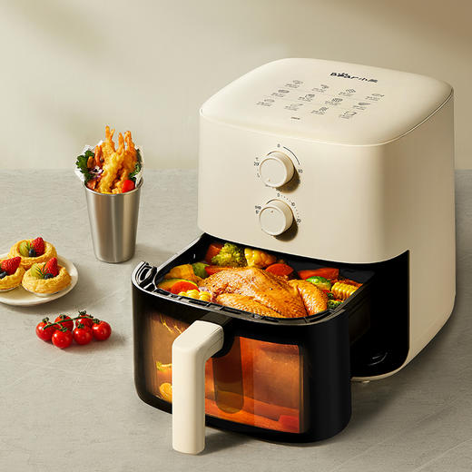 小熊Bear空气炸锅可视家用大容量可定时 无油烟薯条电炸锅 蒸汽电炸锅5L容量 QZG-J15Q5 商品图3