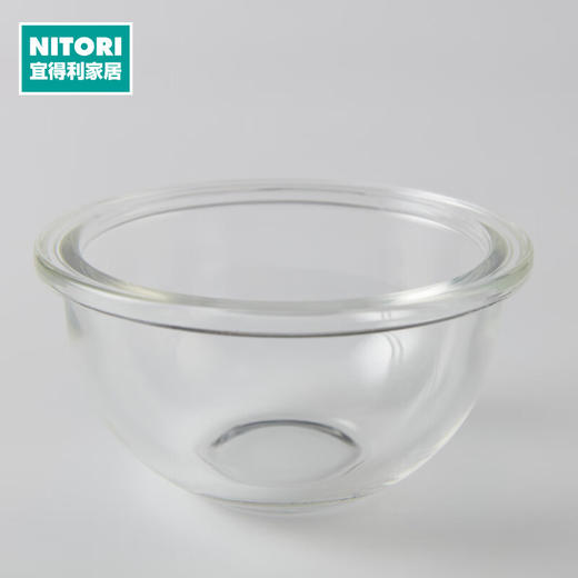 NITORI宜得利家居 家用餐具水果沙拉碗甜品碗装果盆耐高温透明玻璃碗 商品图0
