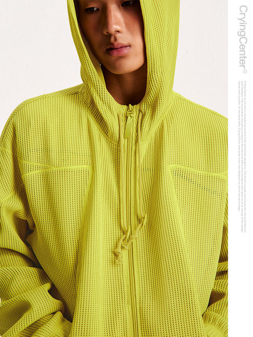 CryingCenter 网球线迹连帽夹克 空气网眼外套 哭喊中心 商品图6