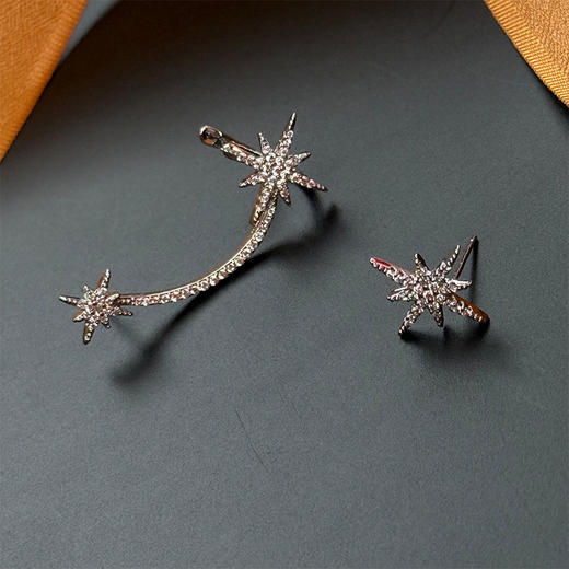 不对称双流星银针耳环-纪念日百货门店同款168644109 商品图2