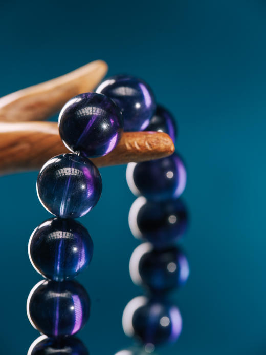 迷罗元和堂 帝王紫萤石单圈手串珠径1.3【器悟雅玩】 商品图0