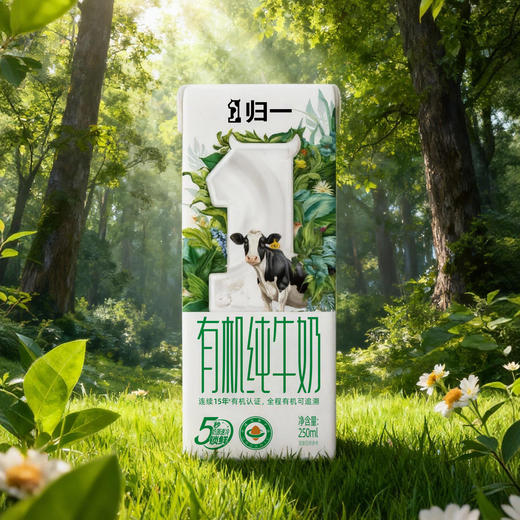 归一有机纯牛奶250mL*12盒*2箱全脂灭菌100%生牛乳礼盒整箱装 商品图4
