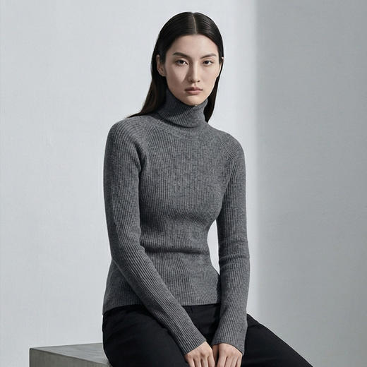 【咕咕同款】KINGDEER/KD秋冬新款女式长袖高领羊绒衫 约175g L805927经典基本款/气质款/100%山羊绒鹿王 商品图11