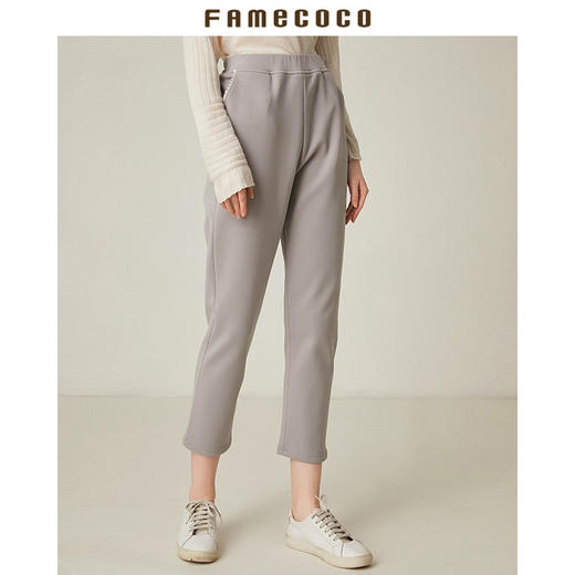 Famecoco范可儿春纯棉休闲裤韩版宽松运动长裤F185GA032 商品图0