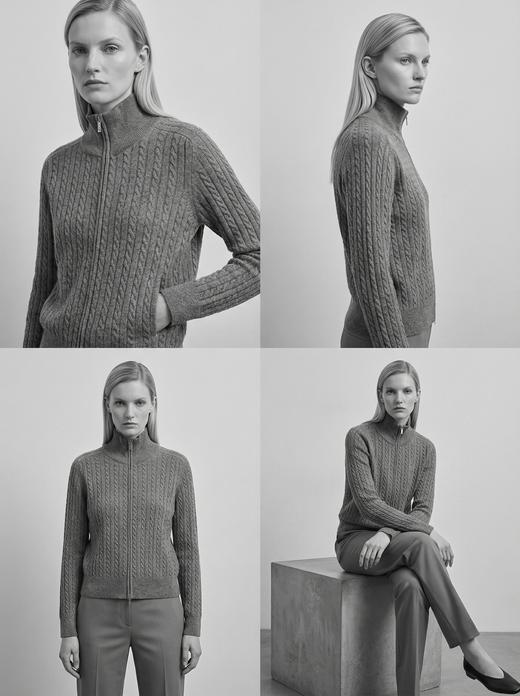 KINGDEER/KD 秋冬新款女式长袖羊绒衫L805752经典基本款/气质款鹿王 红色 商品图4