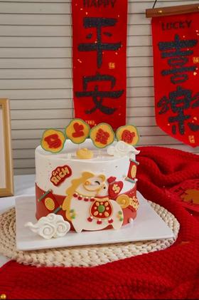 “”马“”上发财马年新年主题蛋糕（点击链接多款可选）