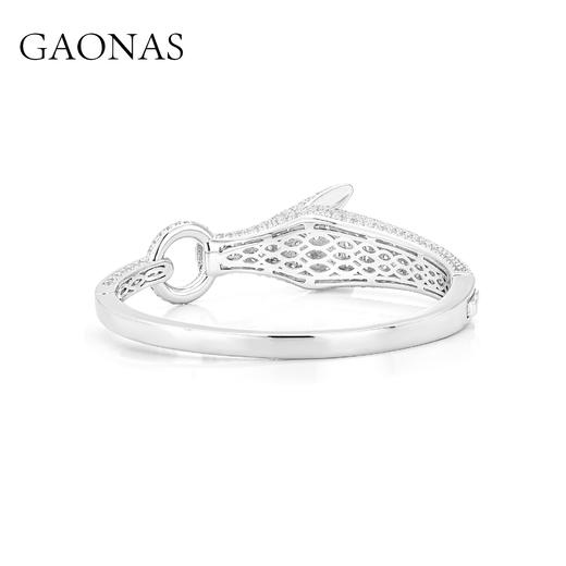 GAONAS  神驹纳祥 贵气豪镶白色马手镯11903SW 商品图2