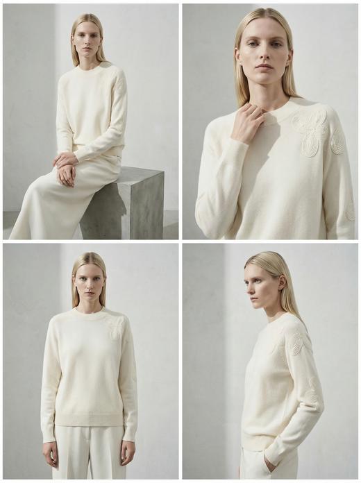 KINGDEER/KD秋冬新款女式长袖羊绒衫L805673经典基本款/气质款鹿王 红色 商品图3