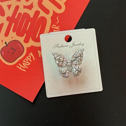 甜美精致满钻蝴蝶结银针耳环-纪念日百货门店同款168644141 商品图3