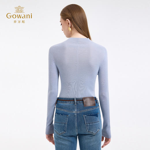 【三色可选】【100%绵羊毛】乔万尼新品云柔亲肤半高领长袖羊毛衫打底衫ED4M805 商品图7