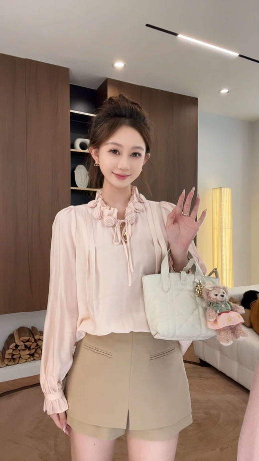 现货 玫瑰衬衫 纯手工订花 显贵单品 浪漫设计感衬衫 商品图1