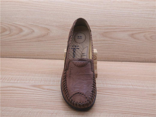 豪行春季新款正品真皮妈妈鞋休闲舒适低跟浅口女单鞋23106018    尺码36.39.40 商品图1