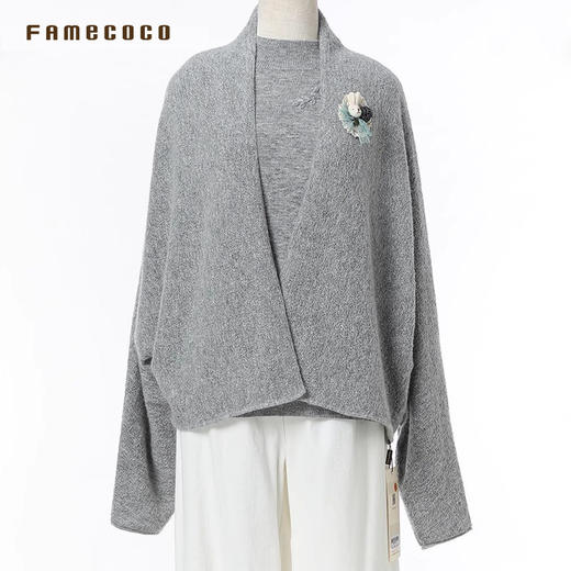 Famecoco范可儿秋冬款针织内搭长袖外套套装通勤FAB6EC006 商品图3