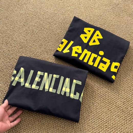 跨年售后 巴黎世家男女款胶带字母LOGO印花破坏长袖T恤 yh 340132 商品图7