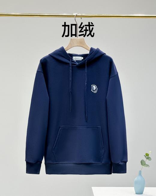 银狐绒 新款CD字母刺绣连帽加绒卫衣 商品图4