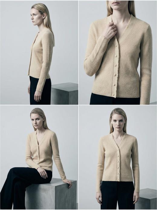 KINGDEER/KD秋冬新款女式v领慵懒休闲羊绒衫L805567经典基本款/气质款鹿王 红色 商品图11