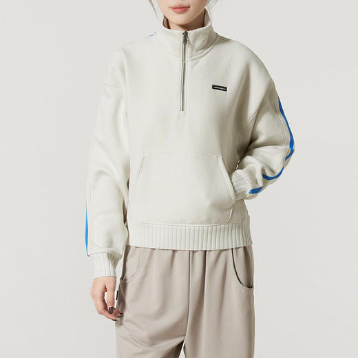 【S/M/L/XL/2XL码，如无货将做退款】
安德玛UA官方半拉链卫衣女2025冬季新款立领套头衫运动服6004850-110 商品图0