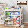 家庭3层收纳箱【底部3层收纳+顶部分格置物】 抽屉式大容量药品药物医疗医用多层医药箱 商品缩略图0