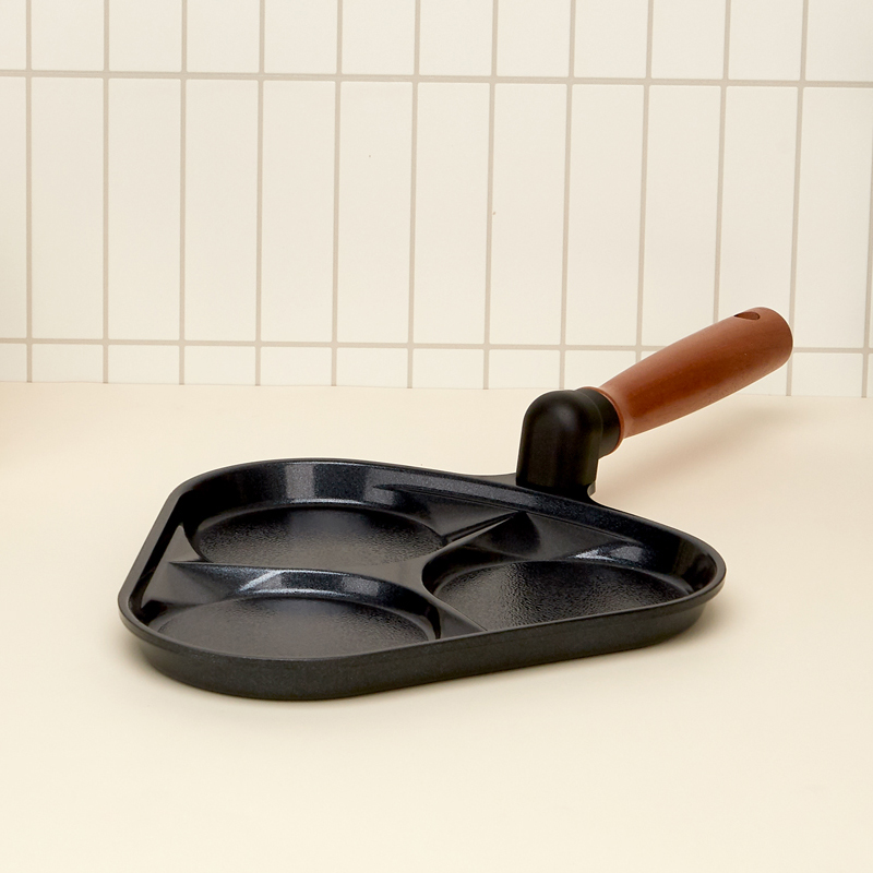 Vizzart韩国进口三孔鸡蛋汉堡煎锅 24cmx H2.1cm