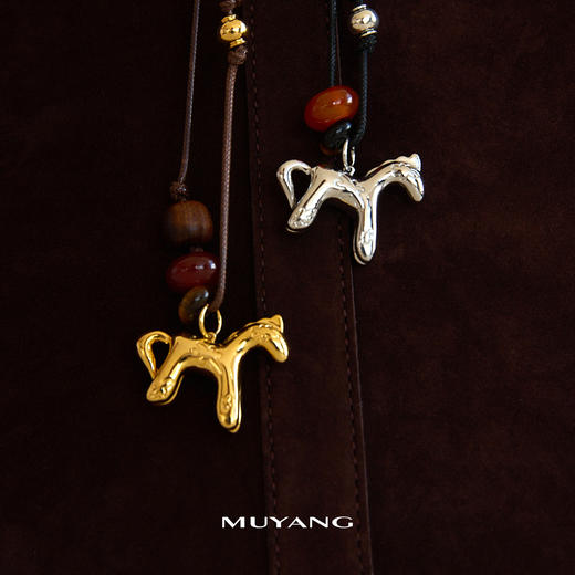 小众新中式风格【慕阳系列项链】🏮气质复古设计时尚沐葫项链/金马银马项链🐎从细节显露个性与气场🤵‍♀️百搭有气质 商品图2