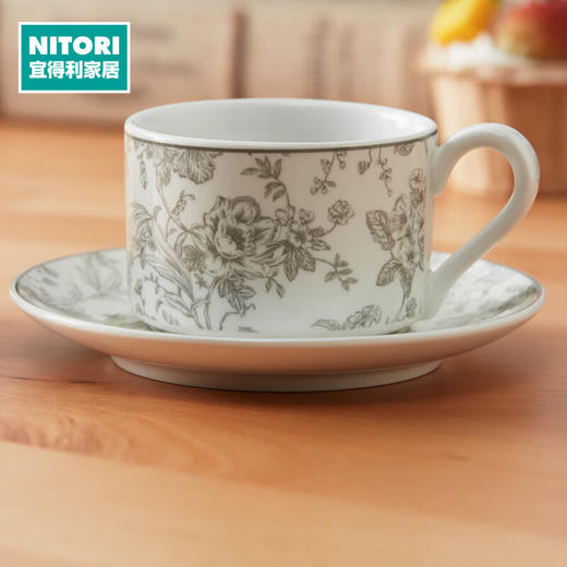 NITORI宜得利家居 陶瓷喝水杯茶杯马克杯咖啡杯碟组 Flora 商品图0