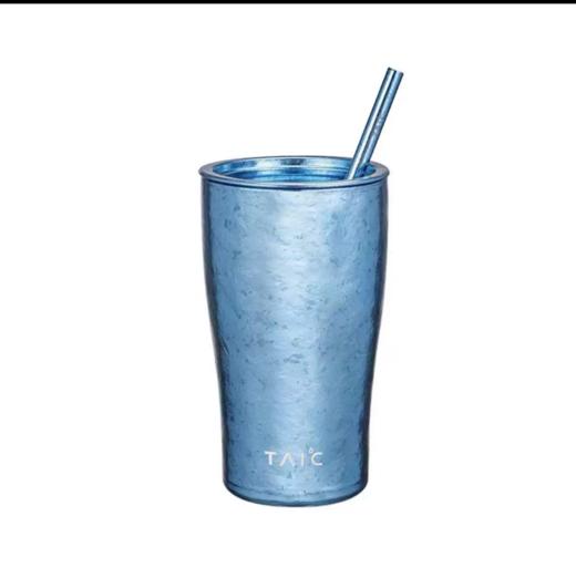 英国taic太可双层真空纯钛啤酒杯吸管杯礼品水杯保温保冷户外超轻420ml 商品图4