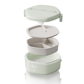 小熊（Bear）电热饭盒 加热饭盒1.0L恒温低音加热分离式内胆免注水自热饭盒不粘内胆保温饭盒DFH-C10S1