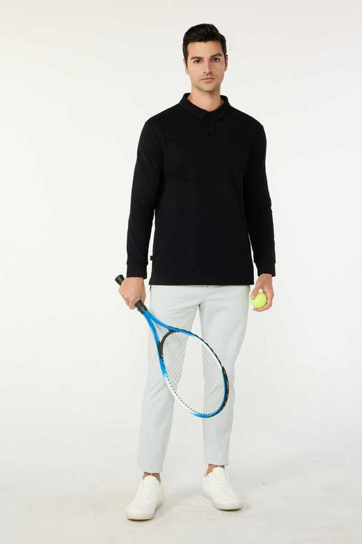 IYOGA  简约纯色长袖 Polo 商务休闲双场景适用MT030 商品图0