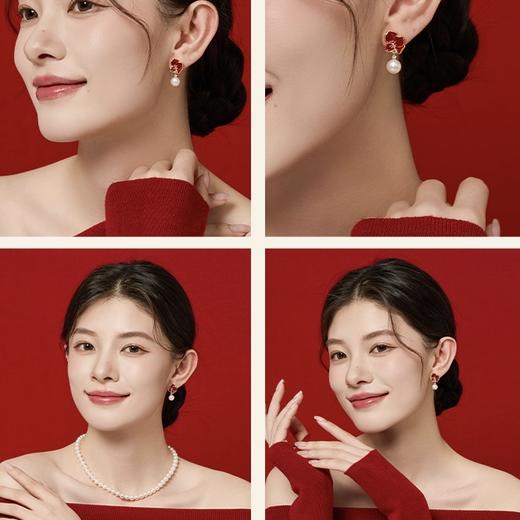 【买二送首饰盲盒一个】MS Lemuguet（铃兰珠宝）2026新年淡水珍珠耳钉/手链系列 精致喜庆新年新气象提升气质 礼盒装 商品图5