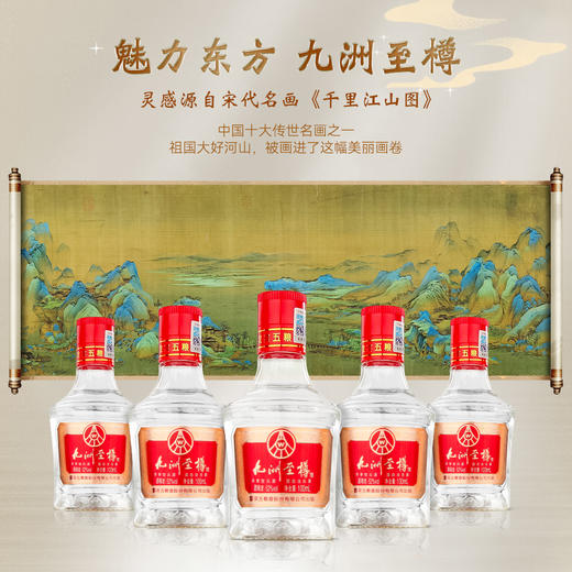 严选 | 五粮液股份公司出品·九洲至樽52°浓香型白酒五瓶装礼盒 100ml*5瓶/盒 一瓶一码 可扫码查真伪 商品图6