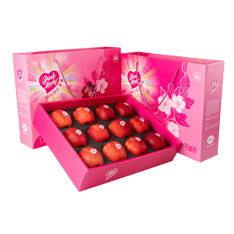 粉红佳人苹果12粒100#110#礼品装1.86KG-2.04KG