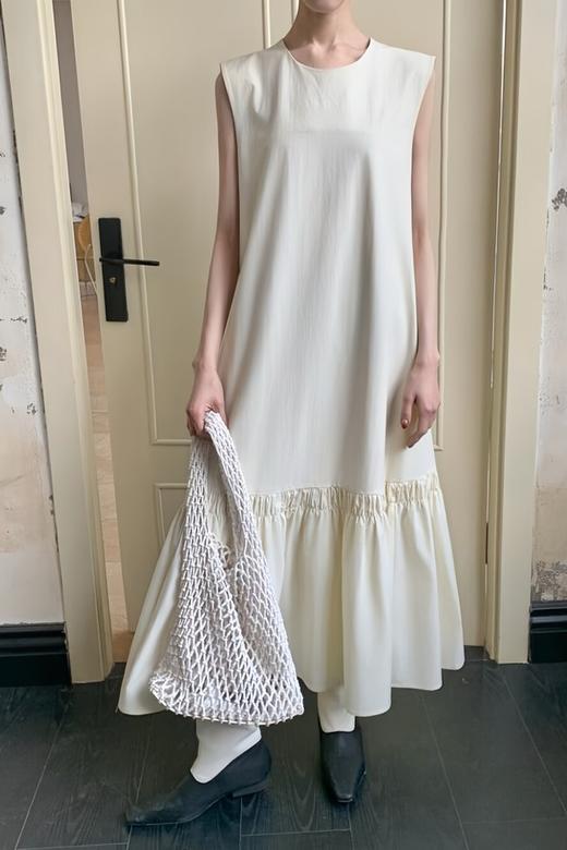 Kai & Kiera 极简无袖A字宽松大摆气质连衣裙 22049 商品图6