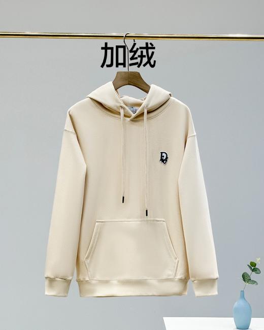 银狐绒 新款CD字母刺绣连帽加绒卫衣 商品图5