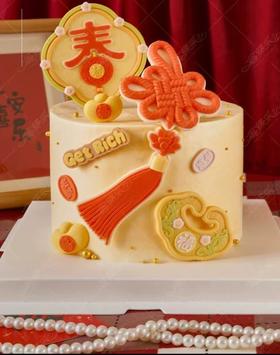 新春招财新年春节主题蛋糕