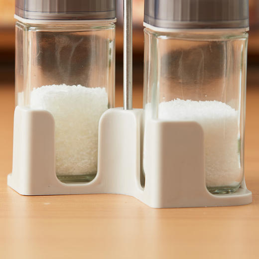 NITORI宜得利家居 厨房分装瓶玻璃瓶附支架方形桌上调料瓶 商品图2