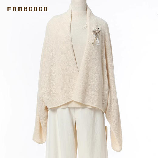 Famecoco范可儿秋冬款针织内搭长袖外套套装通勤FAB6EC006 商品图4