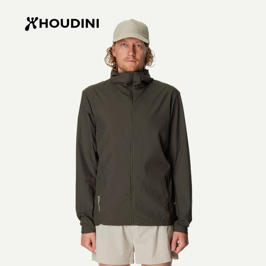 HOUDINI胡丁尼 Pace Trail 疾速户外26春夏新男连帽骑行跑步防风夹克 810059 商品图0