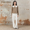 Famecoco范可儿长裤棉质设腰边设计感刺绣印花直筒裤女FAB6GA015 商品缩略图1