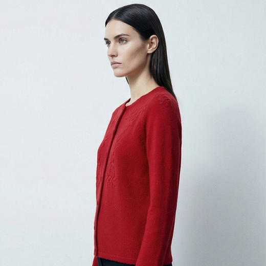 【咕咕同款】KINGDEER/KD秋冬新款女式长袖羊绒衫L805650经典基本款/气质款鹿王 红色 商品图10