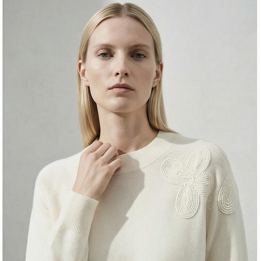 KINGDEER/KD秋冬新款女式长袖羊绒衫L805673经典基本款/气质款鹿王 红色 商品图9