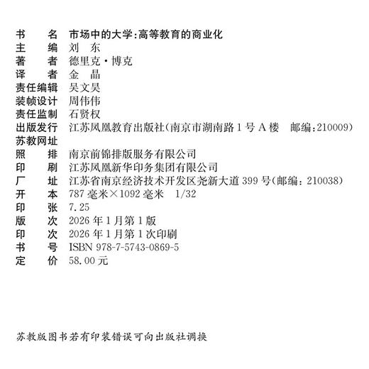 市场中的大学 高等教育的商业化 本书解析商业化对大学使命 学术自由和教育质量的负面影响等偏离学术与教育的核心使命 商品图1