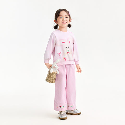 【实体店同款】女童圆领长袖卫衣春季新款安奈儿童装XG611053 商品图3