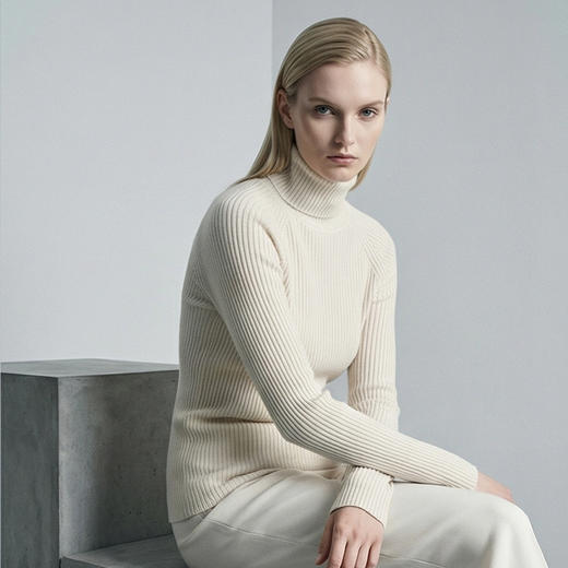 【咕咕同款】KINGDEER/KD秋冬新款女式长袖高领羊绒衫 约175g L805927经典基本款/气质款/100%山羊绒鹿王 商品图5