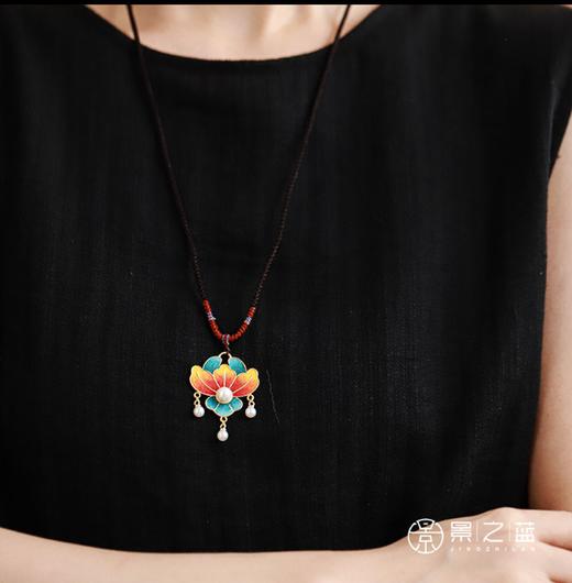 【彼达思】景之蓝 翠霞珮项链 珐琅首饰饰品 商品图1