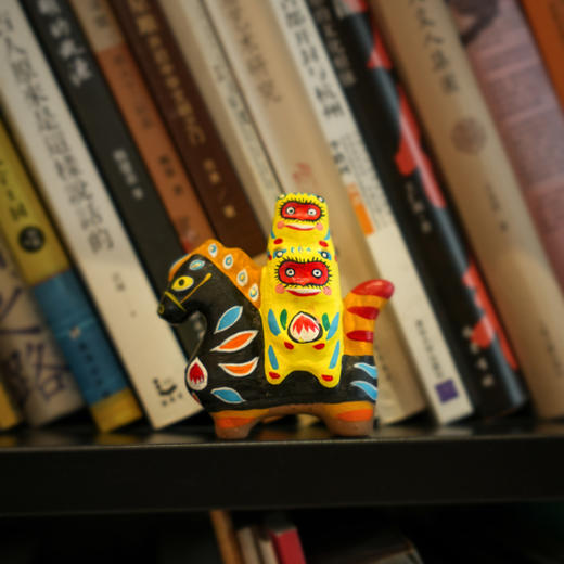 泥塑彩绘泥人玩具摆件 武松打虎马上封侯装饰品手工艺品 商品图0